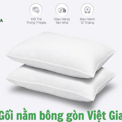 Gối nằm bông ép cao cấp Việt Gia